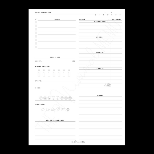 The Minimal Memo™ Daily Wellness Inserts