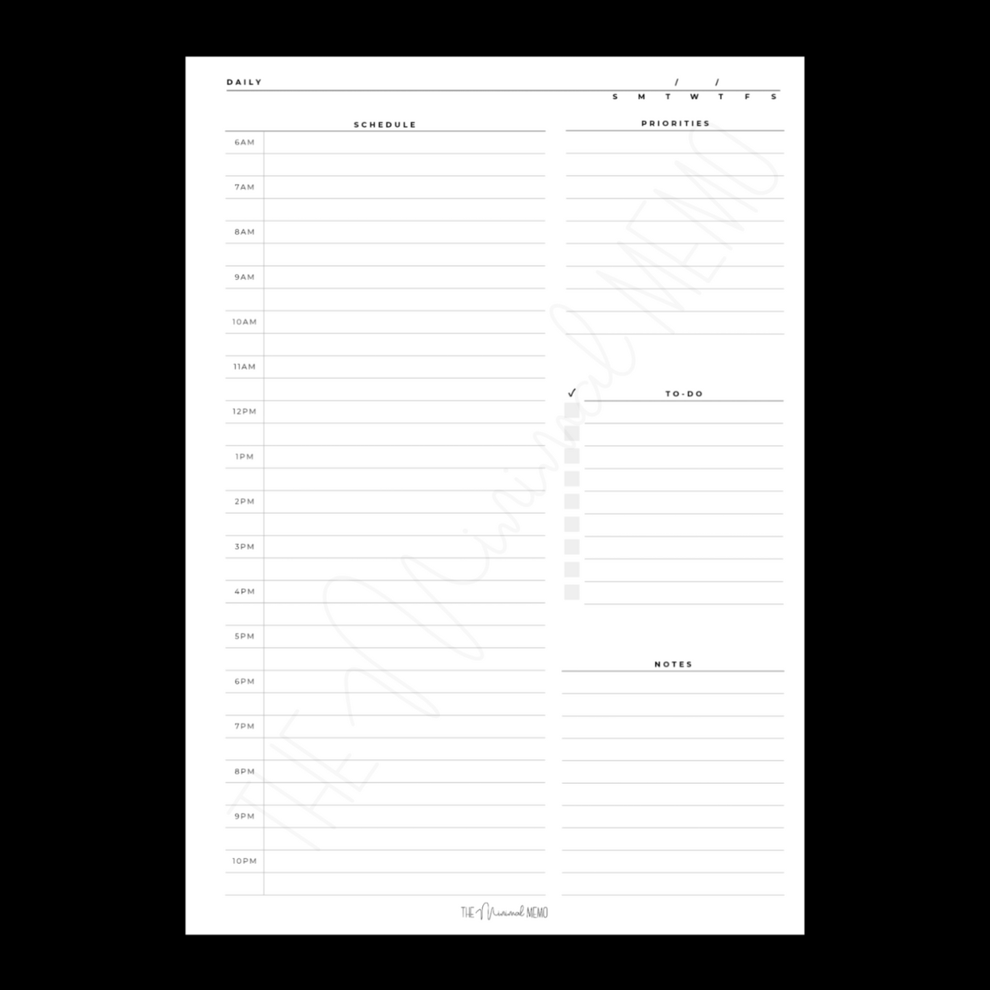 The Minimal Memo™ Daily Inserts