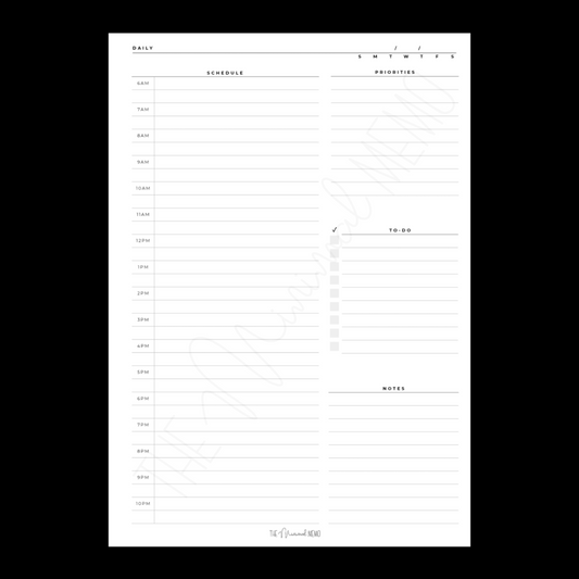 The Minimal Memo™ Daily Inserts
