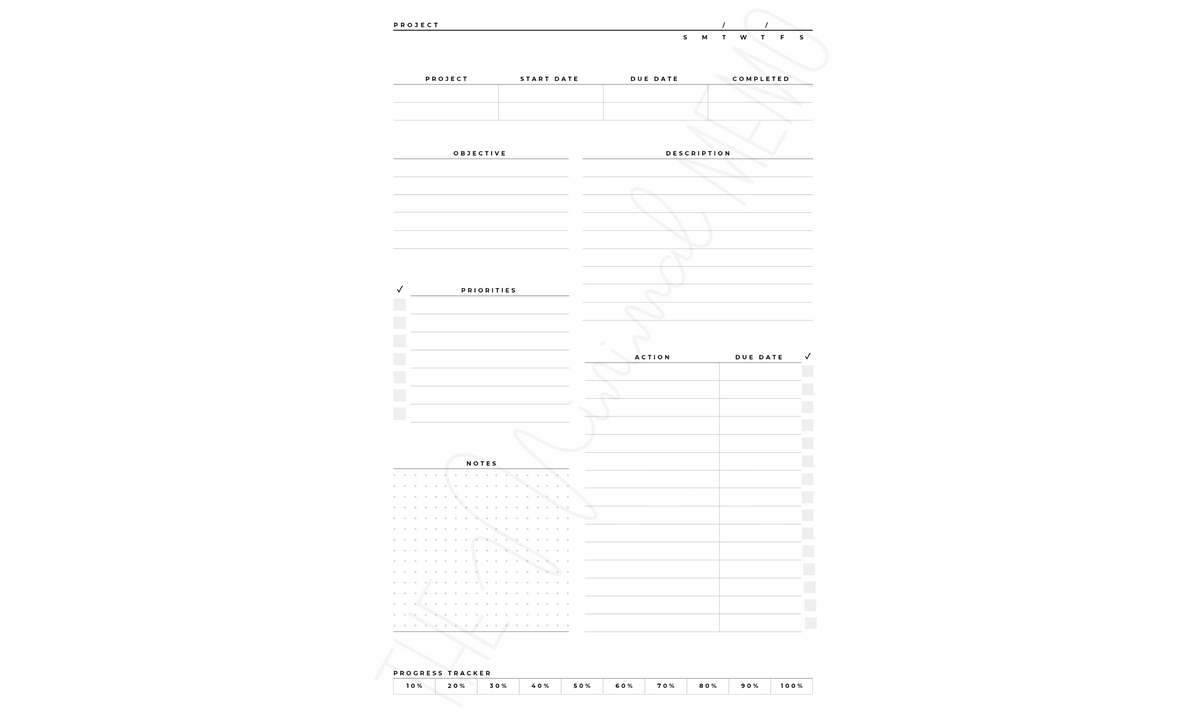 The Minimal Memo® Custom Planner