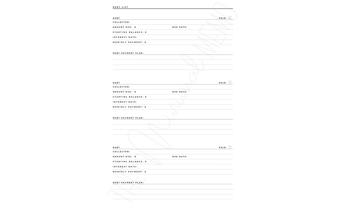 The Minimal Memo® Custom Planner