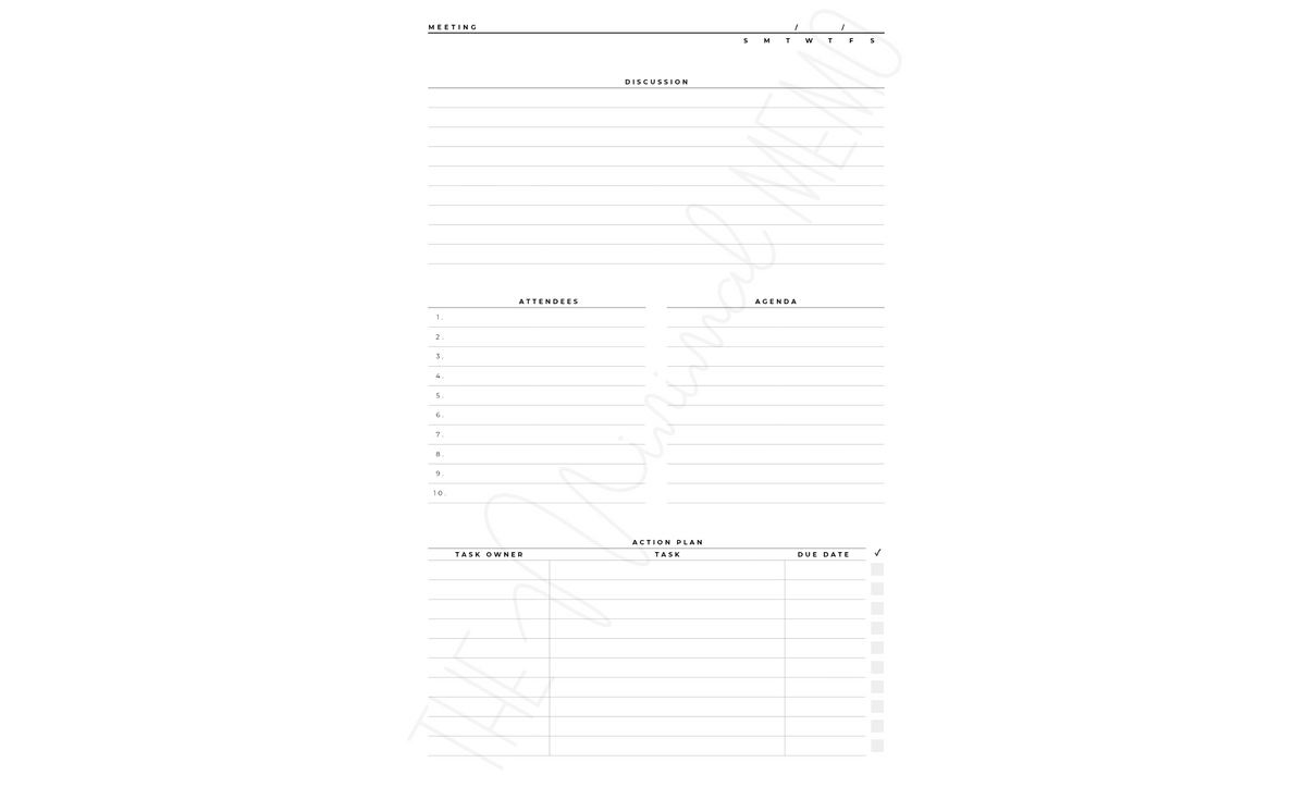 The Minimal Memo® Custom Planner