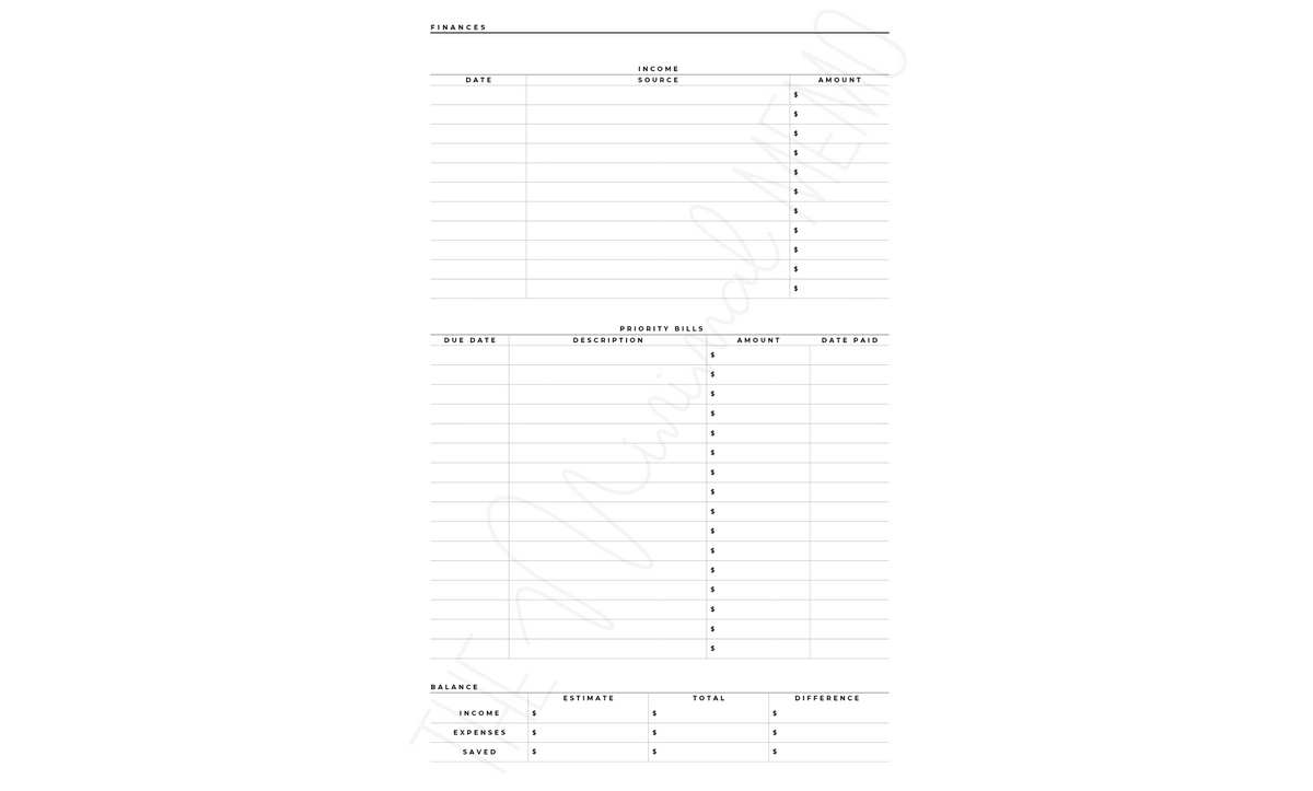 The Minimal Memo® Custom Planner