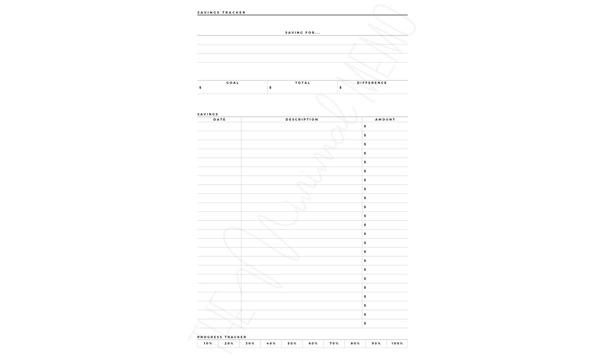 The Minimal Memo® Custom Planner