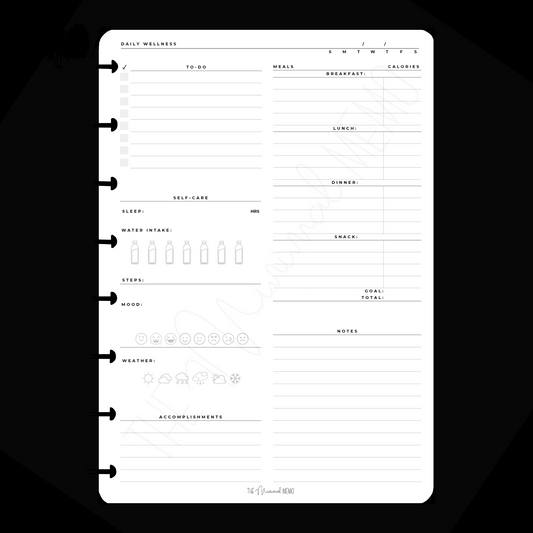 The Minimal Memo™ Daily Wellness Inserts