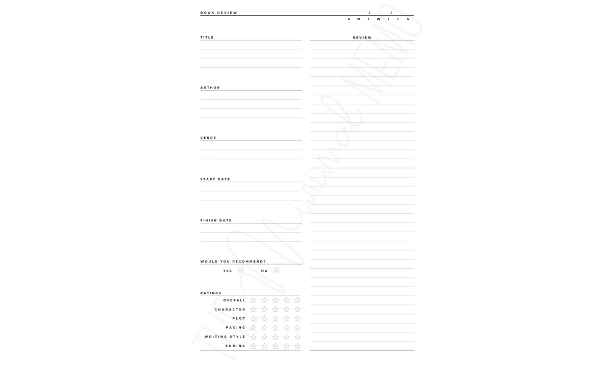 The Minimal Memo® Custom Planner
