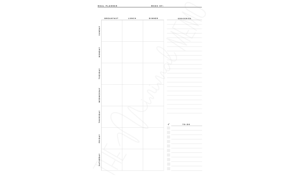 The Minimal Memo® Custom Planner